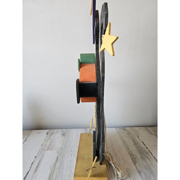 vintage Terrys village vintage wooden cat 28" Halloween prop light up pumpkin la - Picture 8 of 12